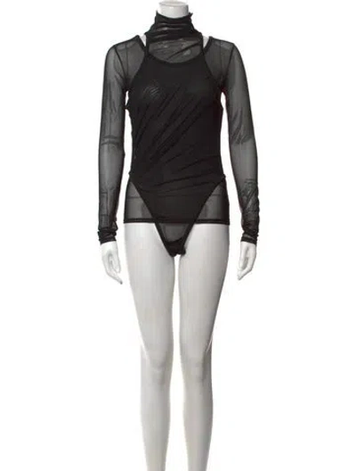 Pre-owned Coperni Turtleneck Long Sleeve Bodysuit W/ Tags In Black