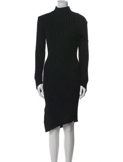 Pre-owned Coperni Turtleneck Midi Length Dress In Black
