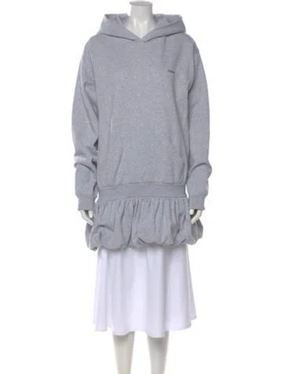 Pre-owned Coperni Turtleneck Mini Dress W/ Tags In Gray