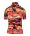 Coperni Turtleneck Printed T-shirt In Multi