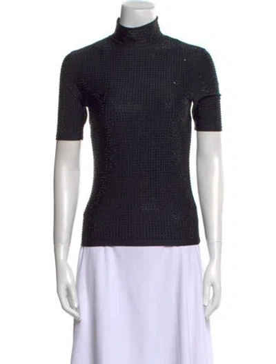 Pre-owned Coperni Turtleneck Short Sleeve Top W/ Tags In Black