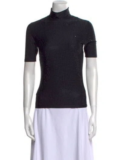 Pre-owned Coperni Turtleneck Short Sleeve Top W/ Tags In Black