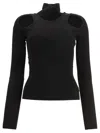 Coperni Turtleneck With Cut-out Tops Black