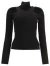 Coperni Turtleneck With Cut-out Tops Black