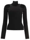 Coperni Turtleneck With Cut-out Tops Black