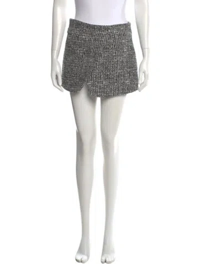 Pre-owned Coperni Tweed Pattern Mini Skirt W/ Tags In Black