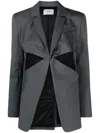 Coperni Twisted Cut-out Tailored Jacket In Schwarz