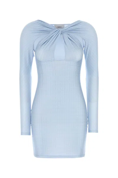 Coperni Light Blue Twist Cut-out Dress