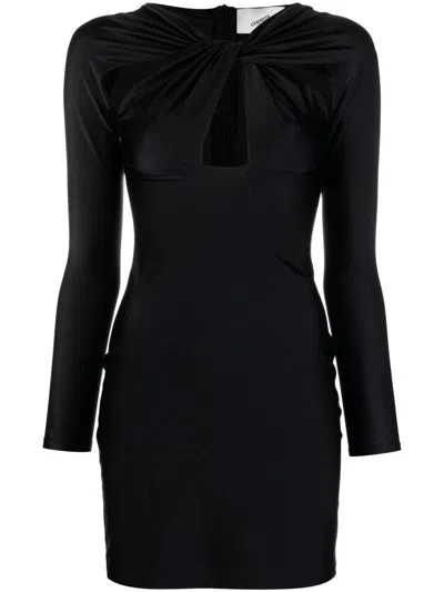 COPERNI TWISTED CUT-OUT JERSEY DRESS WOMAN BLACK IN POLYAMIDE
