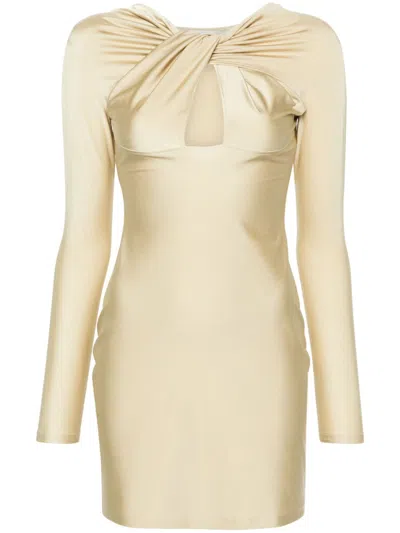 Coperni Twisted Cut-out Mini Dress In Multicolor