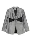 Coperni Twisted Jacke Mit Cut-out In Gray