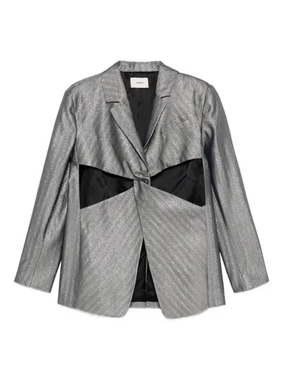 Coperni Twisted Jacke Mit Cut-out In Gray