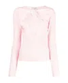 Coperni Cut Out-detail Ribbed Jumper In Pink