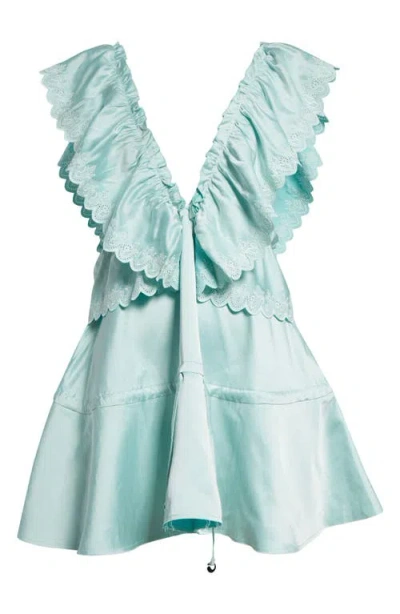 Coperni Twisted Princess Satin Minidress