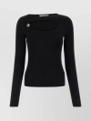 Coperni Unique Neckline Ribbed Viscose Top