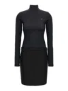 Coperni Structured High Neck Dress With Belt Loops In Black