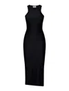 Coperni Embellished Satin-jersey Midi Dress In Black