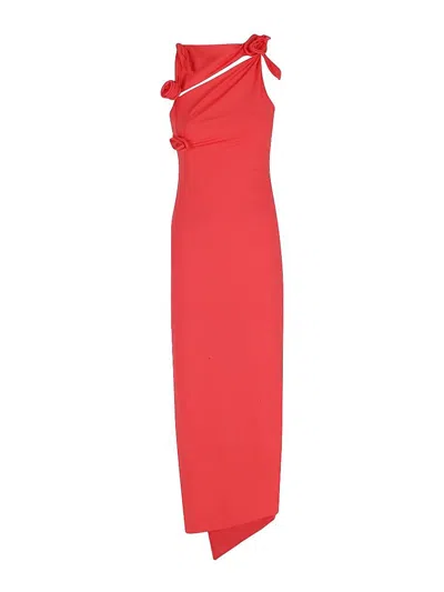Coperni Dress With Knot In Red