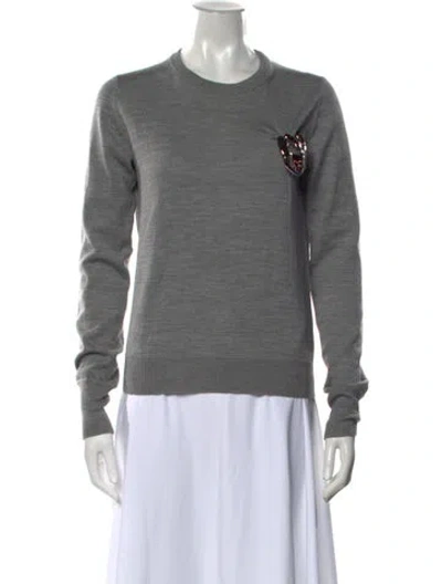 Pre-owned Coperni Virgin Wool Crew Neck Sweater In Gray