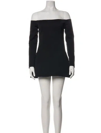 Pre-owned Coperni Virgin Wool Mini Dress In Black