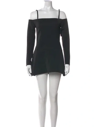 Pre-owned Coperni Virgin Wool Mini Dress W/ Tags In Blue