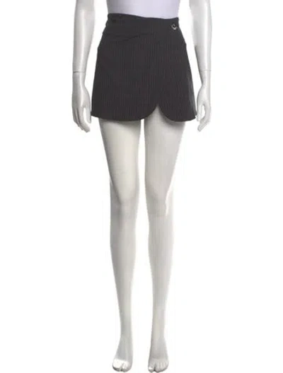 Pre-owned Coperni Virgin Wool Mini Skirt In Black