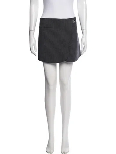 Pre-owned Coperni Virgin Wool Mini Skirt In Gray