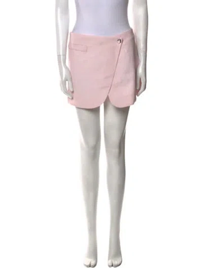 Pre-owned Coperni Virgin Wool Mini Skirt In Pink