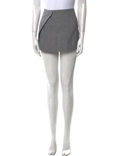 Pre-owned Coperni Virgin Wool Mini Skirt In Silver