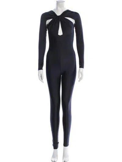 Pre-owned Coperni V-neck Jumpsuit In Blue