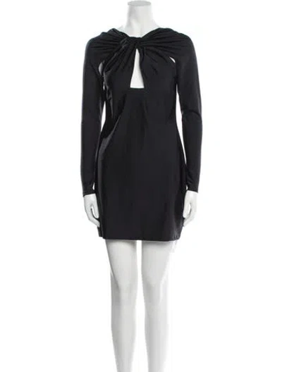 Pre-owned Coperni V-neck Mini Dress In Black