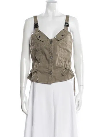 Pre-owned Coperni V-neck Sleeveless Top W/ Tags In Neutral