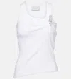 Coperni Washing Clip Cotton Jersey Tank Top In White