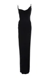 Coperni Cowl-neck Draped Maxi Dress In Black