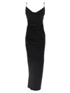 Coperni Stretch Jersey Maxi Dress With Decorative Clips