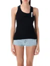 Coperni Washing Clip Rib Tank Top In Black