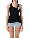 Coperni Washing Clip Rib Tank Top In Black
