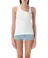 Coperni Washing Clip Rib Tank Top In White