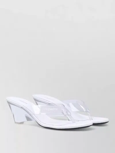 Coperni Modern Mini Wedge Flip Flops With Sculpted Heel In Transparent