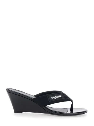 Coperni Wedge Sandals In Black