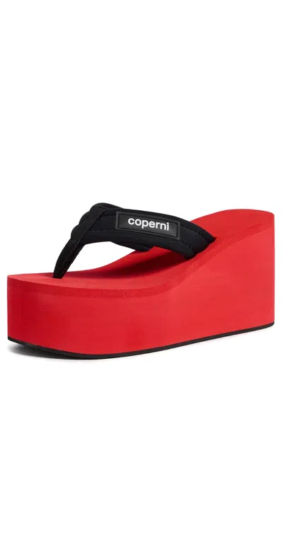 Coperni Wedge Sandals Black/red