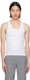Coperni White Appliqué Tank Top In Optic White