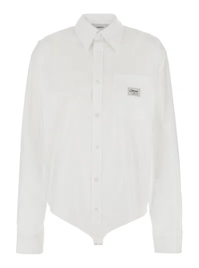 COPERNI WHITE BODYSUIT SHIRT