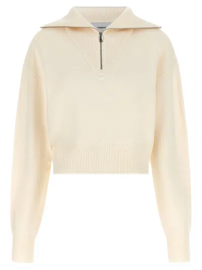 Coperni Cashmere Half-zip Sweatshirt In Metallic