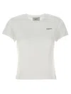 Coperni Crew Neck Ribbed Profiles Short Sleeves Cotton T-shirt In White