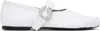 Coperni White Five-toe Belt Ballerina Flats In White