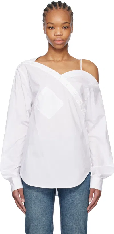 Coperni Heart Long-sleveed Shirt In White