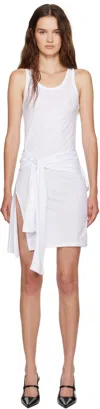 Coperni White Knotted Jersey Minidress