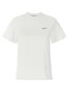 Coperni Crew Neck Ribbed Profiles Short Sleeves Cotton T-shirt In White