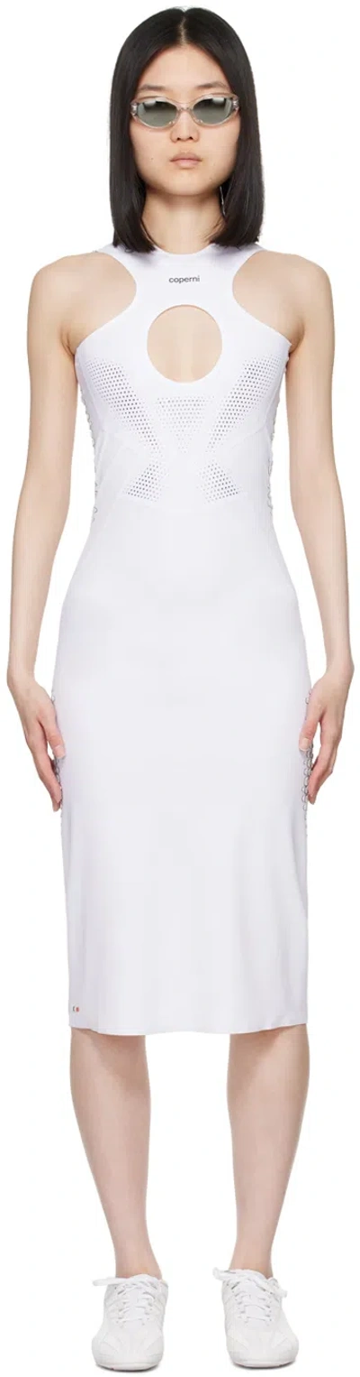 Coperni X Puma Cut-out Detail Midi Dress In White